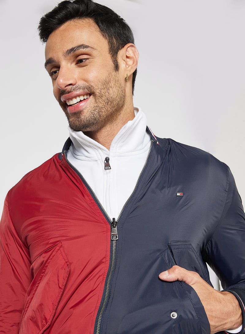 TOMMY HILFIGER - Reversible Colourblock Jacket Navy/Red - Image 1