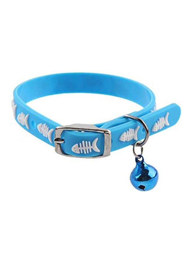Silicone Rubber Collar For Small Cats And Dogs Shape Fish Blue 84grams