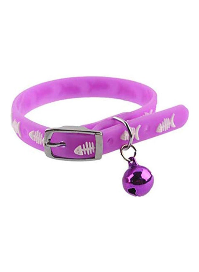 Silicone Rubber Collar For Small Cats And Dogs Shape Fish Purple 84grams
