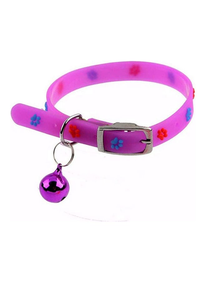 Silicone Rubber Collar For Small Cats And Dogs Shape Paw Pink 84grams