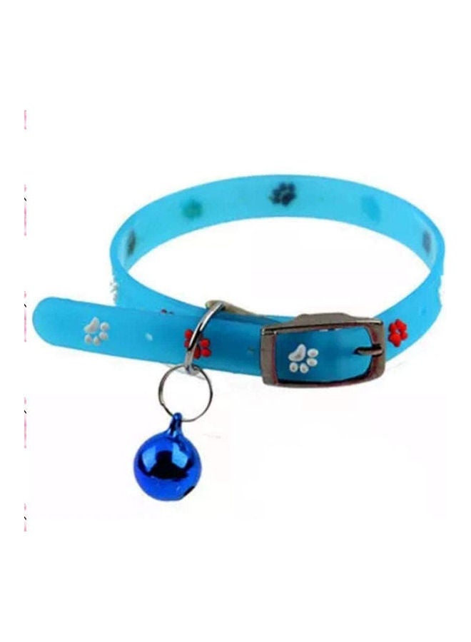 Silicone Rubber Collar For Small Cats And Dogs Shape Paw Blue 84grams