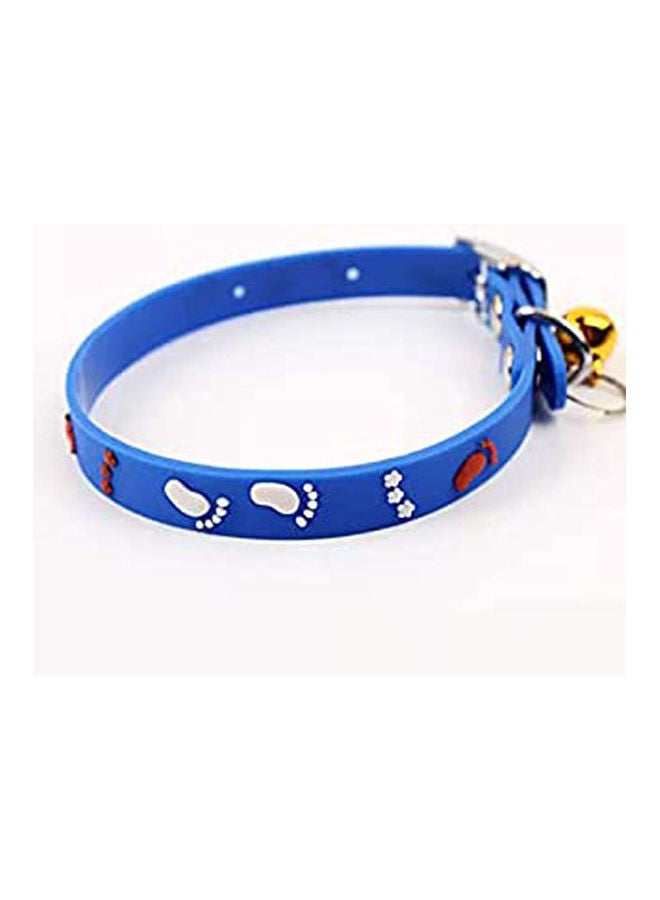 Silicone Rubber Collar For Cats And Small Foot Shape Dogs Blue 84grams