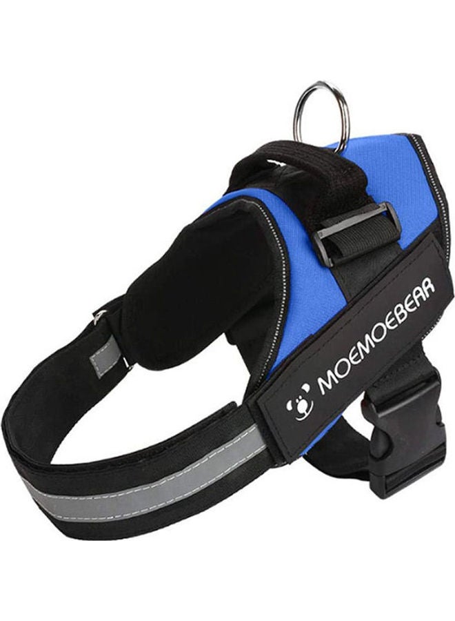 Dog Vest Harness For Large Dogs, Professional Design For Service Dog/Pet Dog, Adjustable Size Outdoor L Blue-Black 81cm