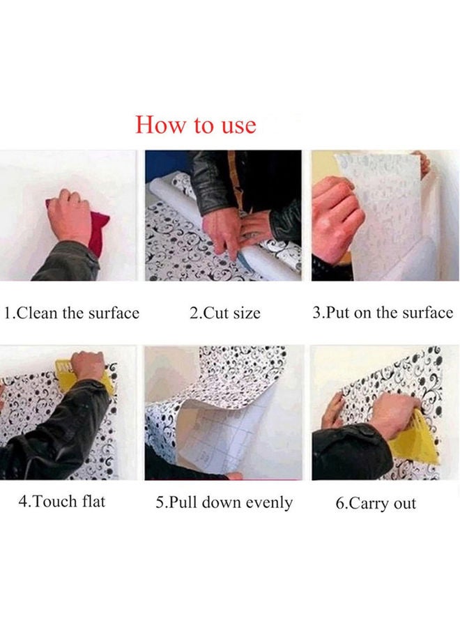 Captaintech 3D Peel And Stick Faux Textured Self Adhesive Removable Easy To Install Wallpaper Multicolour 45x1000cm - Image 2