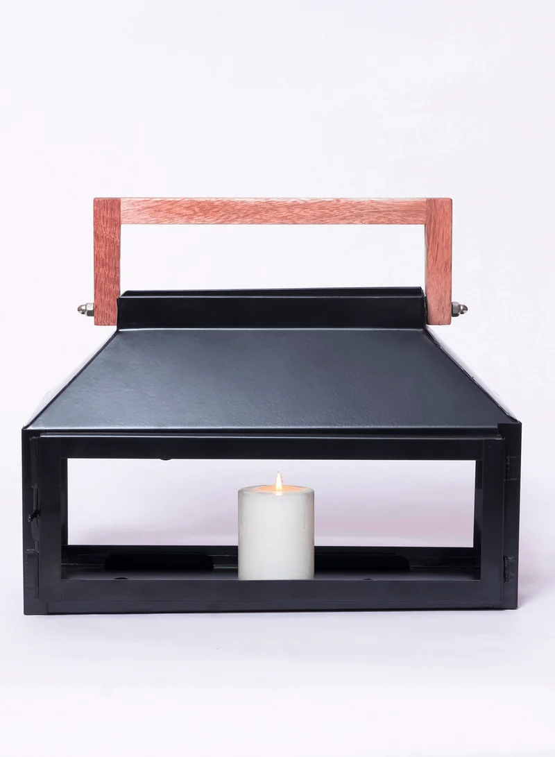 ebb & flow Modern Handmade Candle Holder Lantern Unique Luxury Quality Scents For The Perfect Stylish Home Black 27 x 14 x 18cm