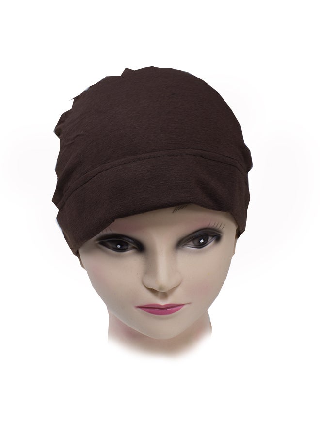 SD Stylish Comfortable Bonnet Cap Brown  - Image 1