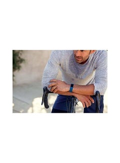 Fitbit Charge 2 Accessory Leather Band Blue  - Image 2