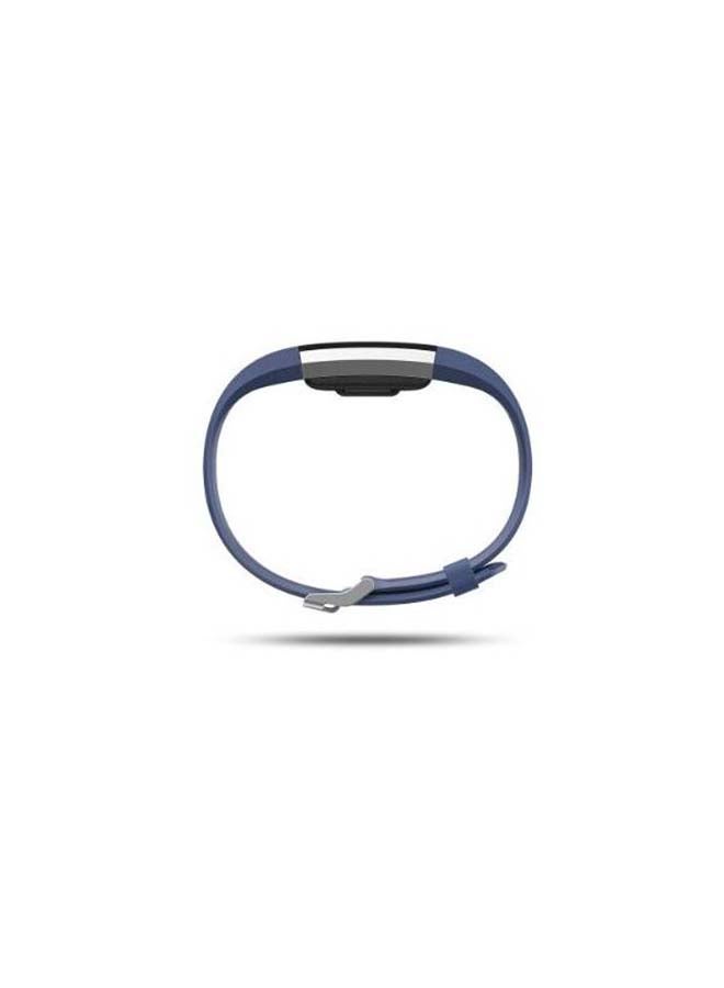 Fitbit Charge 2 Accessory Leather Band Blue  - Image 3