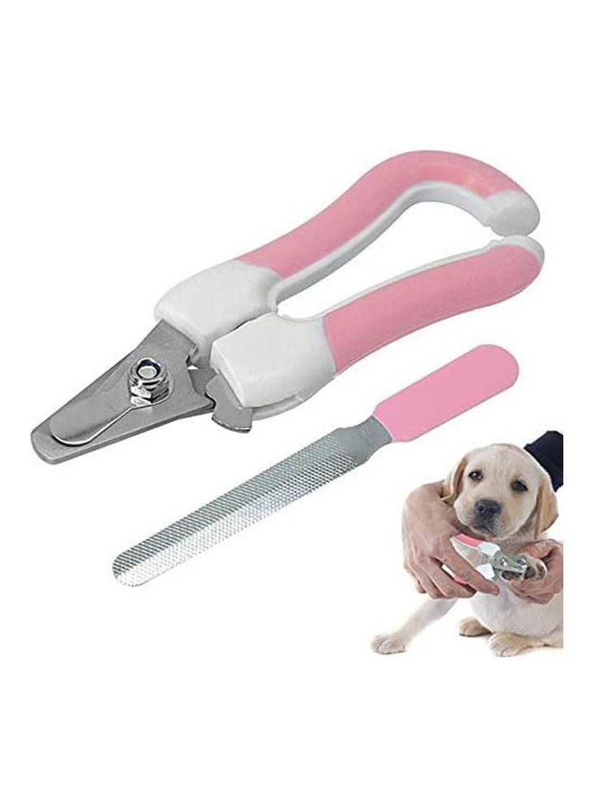 Alloy Pet Puppy Cat Dog Nail Clipper Claw Cutter Pet Grooming Scissor Tool With Nail File Multicolour - Image 2