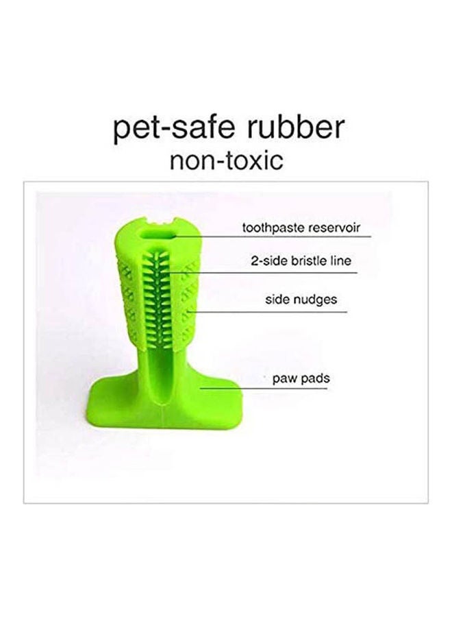 Dogs Toothbrush Brushing Stick Pets Doggy Molar Stick Oral Care Nontoxic Bite Resistant Rubber Chew Cleaning Dental Hygiene Brushes For Small Medium Large Dogs Green - Image 2
