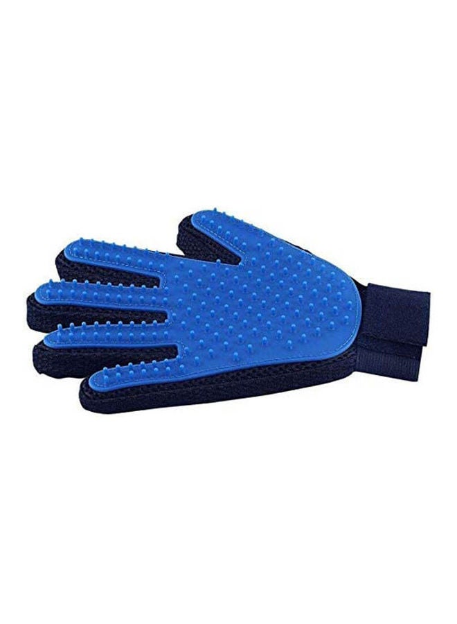 Beauenty Pet Grooming Glove Gentle Deshedding Hair Brush Fur Remover Gloves Bath Massage Tool For Dogs Cat Blue - Image 1