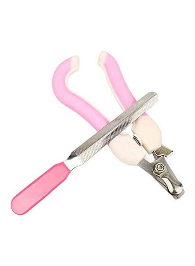 Professional Pet Nail Scissors Clipper - Includes Safety Guard To Avoid Overcutting And Nail File To Smooth Out Nails Non Slip Handles Multicolour - Image 1
