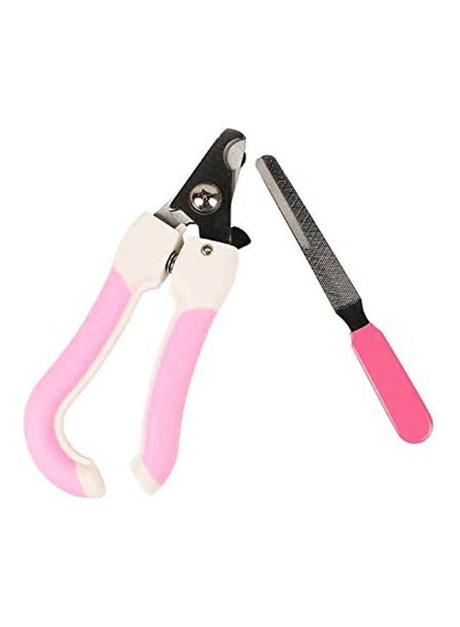 Professional Pet Nail Scissors Clipper - Includes Safety Guard To Avoid Overcutting And Nail File To Smooth Out Nails Non Slip Handles Multicolour - Image 2