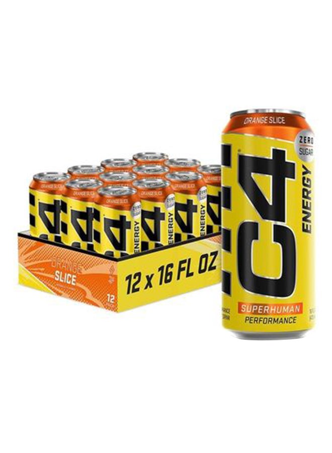 CELLUCOR C4 Orange Slice Energy Drink 473ml Pack of 12 - Image 1
