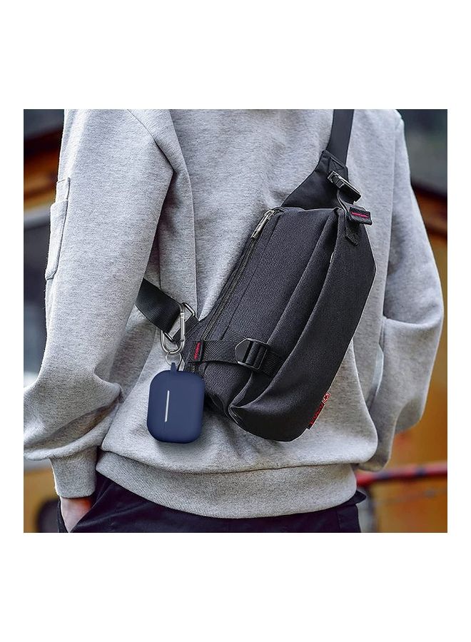 Rock Pow - Soft Silicone Shockproof Protective Cover with Keychain for Apple AirPods 3 Blue - Image 1
