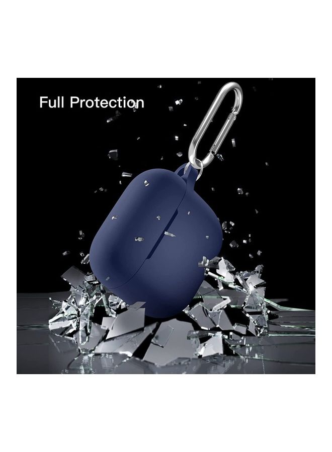 Rock Pow - Soft Silicone Shockproof Protective Cover with Keychain for Apple AirPods 3 Blue - Image 1