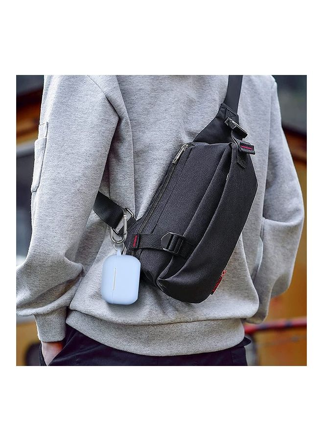 Rock Pow - Soft Silicone Shockproof Protective Cover with Keychain for Apple AirPods 3 Lilac - Image 1