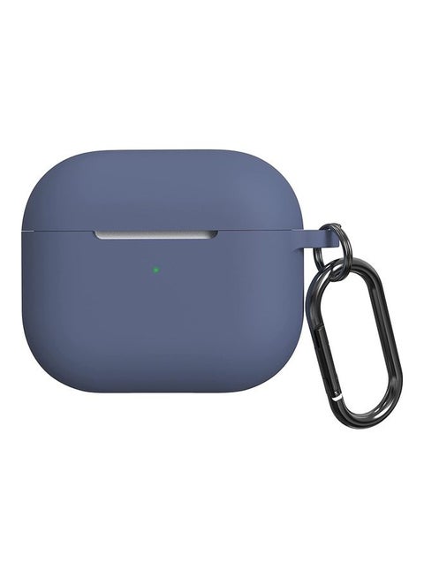 Silicone Shockproof Protective Case Cover with Carabiner for Apple AirPods 3 2021 Blue