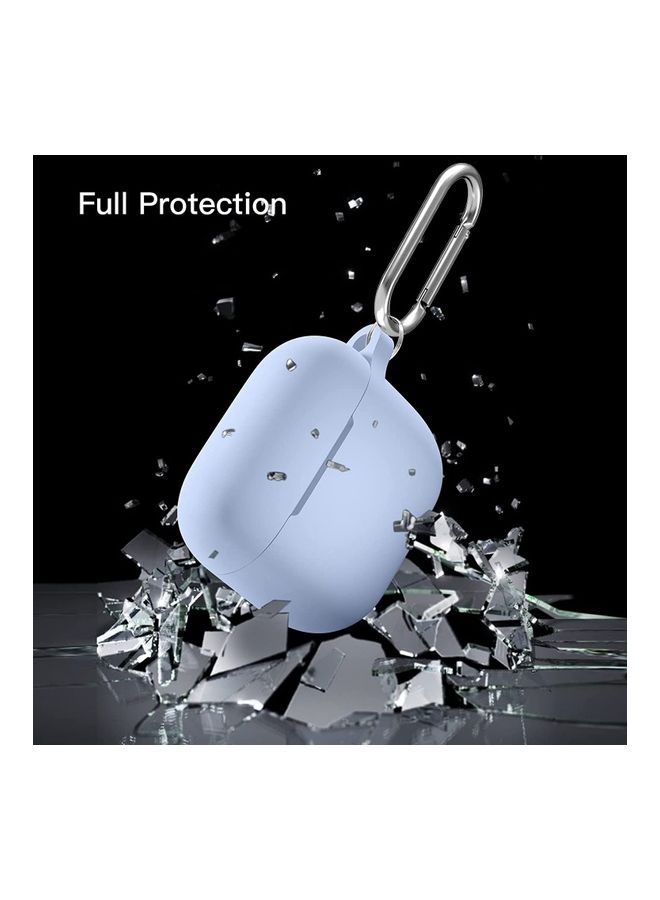 Rock Pow - Soft Silicone Shockproof Protective Cover with Keychain for Apple AirPods 3 Lilac - Image 1