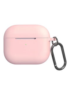 Silicone Shockproof Protective Case Cover with Carabiner for Apple AirPods 3 2021 Pink