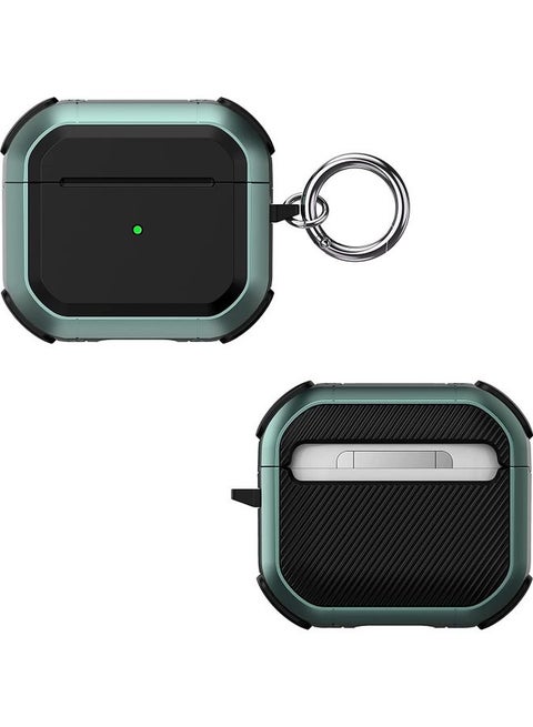 Full-Body Rugged Protective Case with Keychain for AirPods 3 2021 Black