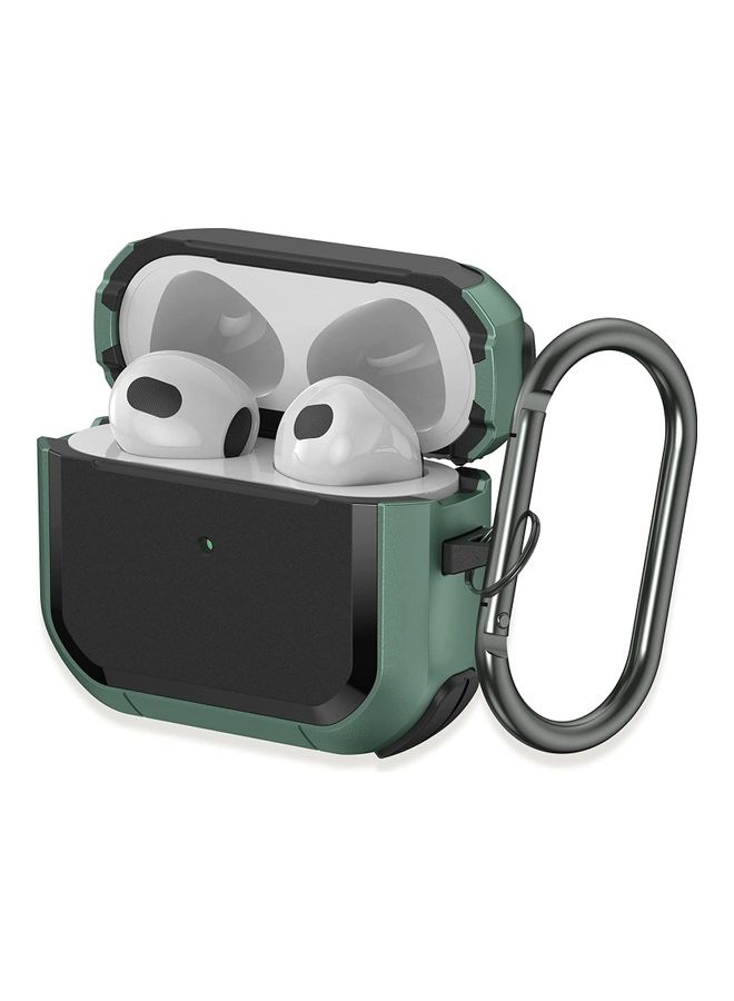 Rock Pow Full-Body Rugged Protective Case with Keychain for AirPods 3 2021 Black - Image 1