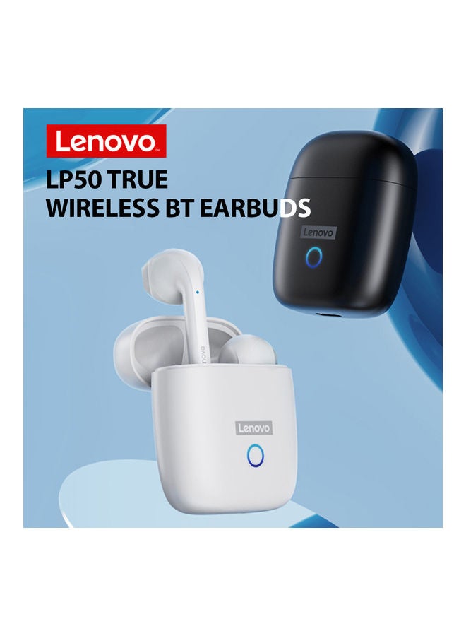 Lenovo - LP50 True Wireless BT Headphone Earbuds Black - Image 1