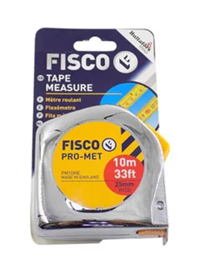 FISCO Promet Measuring Tape Silver/Yellow 10meter  - Image 2