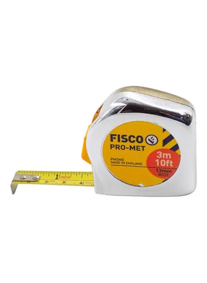 FISCO Promet Measuring Tape Silver/Yellow 3meter  - Image 1