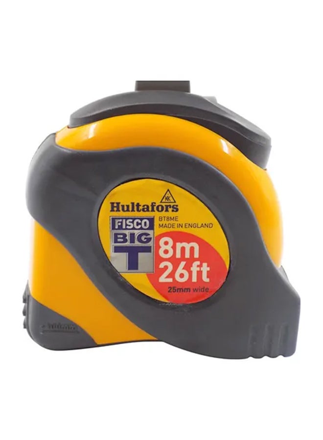 FISCO BIGT Measuring Tape Grey/Yellow 8meter  - Image 1