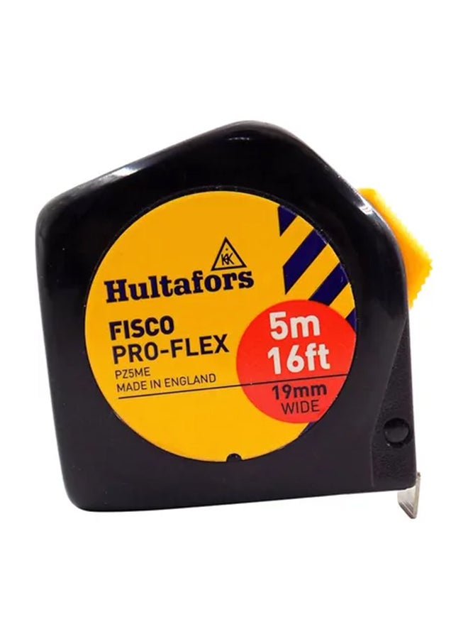 FISCO Proflex Measuring Tape Black/Yellow 5meter  - Image 1
