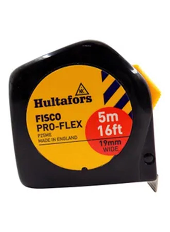 FISCO Proflex Measuring Tape Black/Yellow 5meter  - Image 2