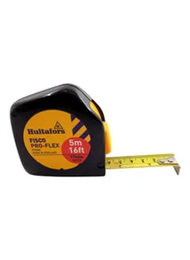FISCO Proflex Measuring Tape Black/Yellow 5meter  - Image 3