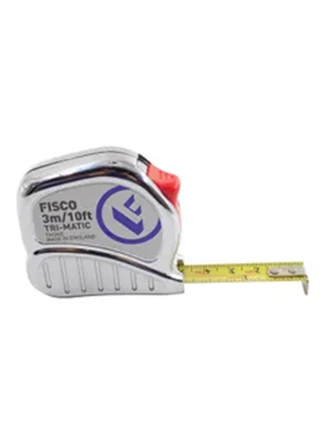 FISCO Trimatic Measuring Tape Silver/Black 3meter  - Image 3