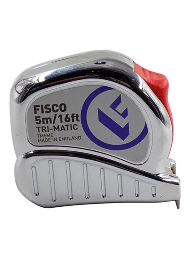 FISCO Trimatic Measuring Tape Silver/Black 5meter  - Image 1
