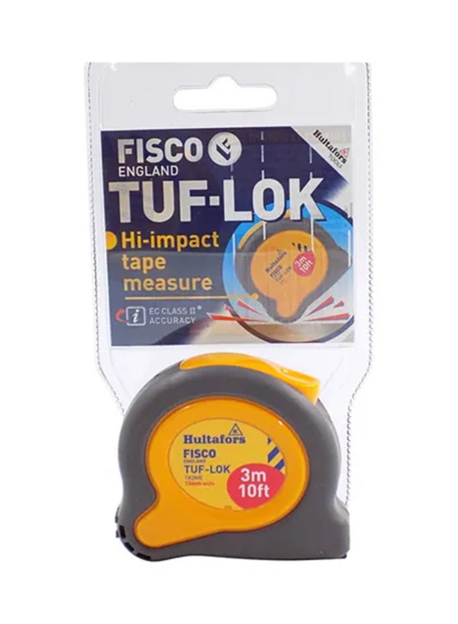 FISCO Tuflok Measuring Tape Grey/Yellow 3meter  - Image 1