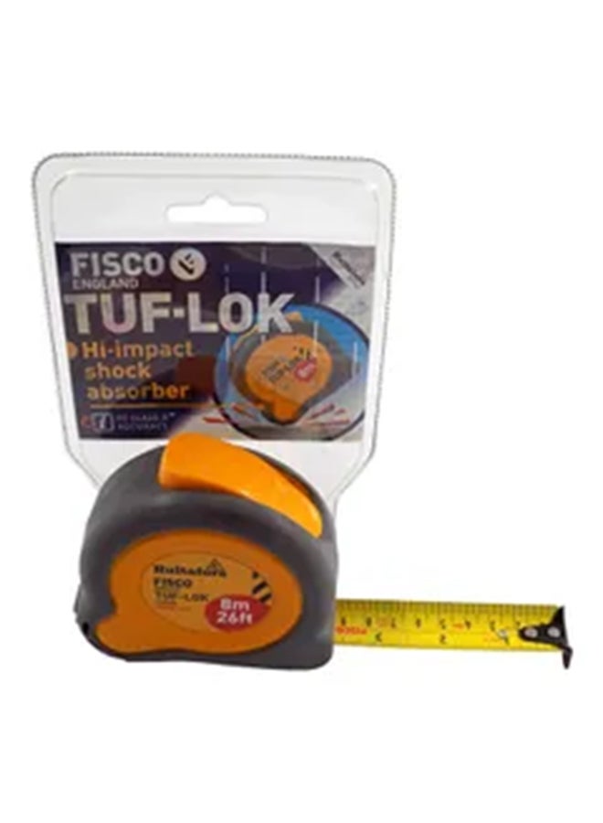 FISCO Tuflok Measuring Tape Grey/Yellow 8meter  - Image 2