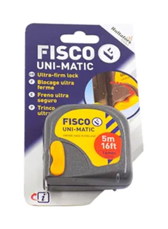 FISCO Unimatic Measuring Tape Grey/Yellow 5meter  - Image 3