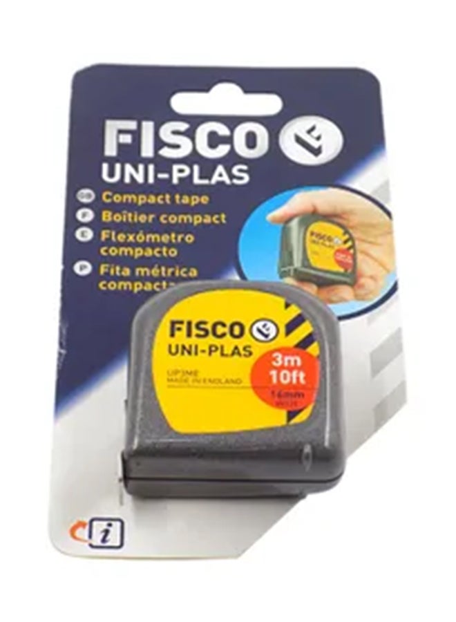FISCO Uniplas Measuring Tape Grey/Yellow 3meter  - Image 1