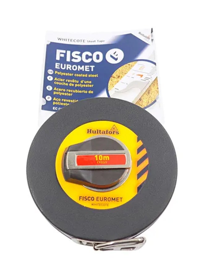 FISCO Euromet Measuring Tape Black/Yellow/Silver 10meter  - Image 1