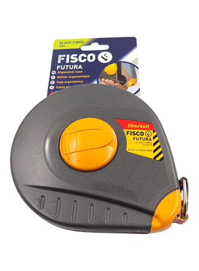 FISCO Futura Measuring Tape Black/Yellow 20meter  - Image 1