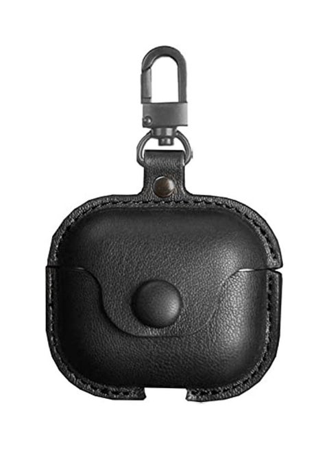 Leather Case With Keychain For AirPods 3 (2021 Release) Black