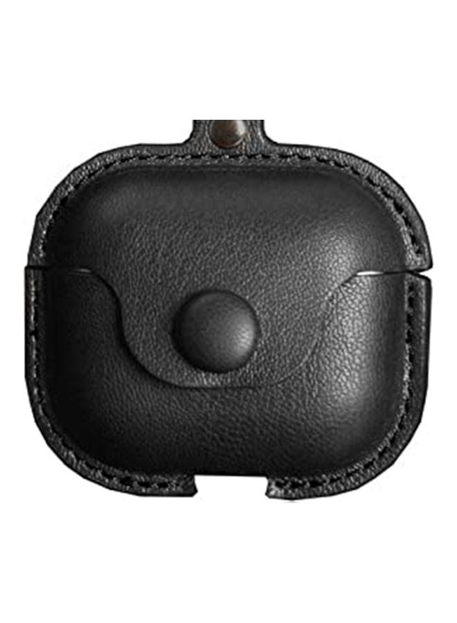 Leather Case With Keychain For AirPods 3 (2021 Release) Black