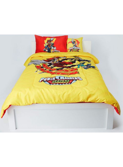 4-Piece Comforter Set Power Rangers Polyester Multicolour 180x240cm