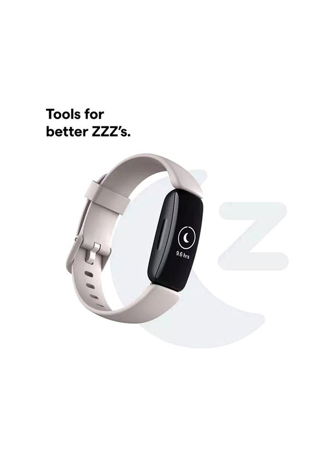 Fitbit - Inspire 2, Health And Fitness Tracker With Free 1-Year Fitbit Premium Trial, 24/7 Heart Rate And Upto 10 Days Battery Lunar White/Black - Image 1