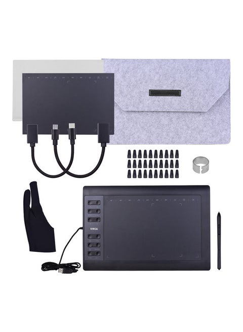 Professional Graphics Drawing Tablet Black