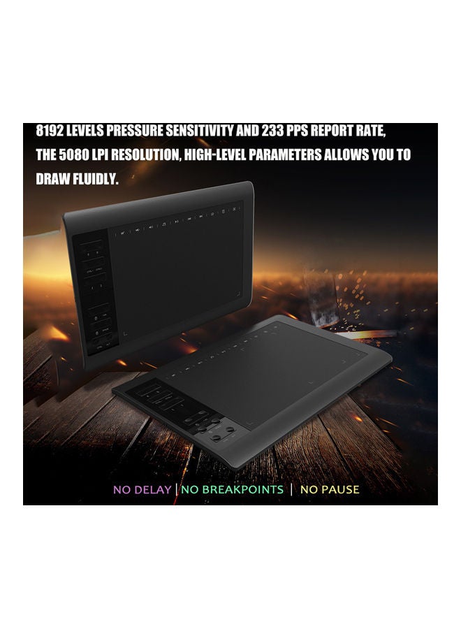Generic Professional Graphics Drawing Tablet Black  - Image 5