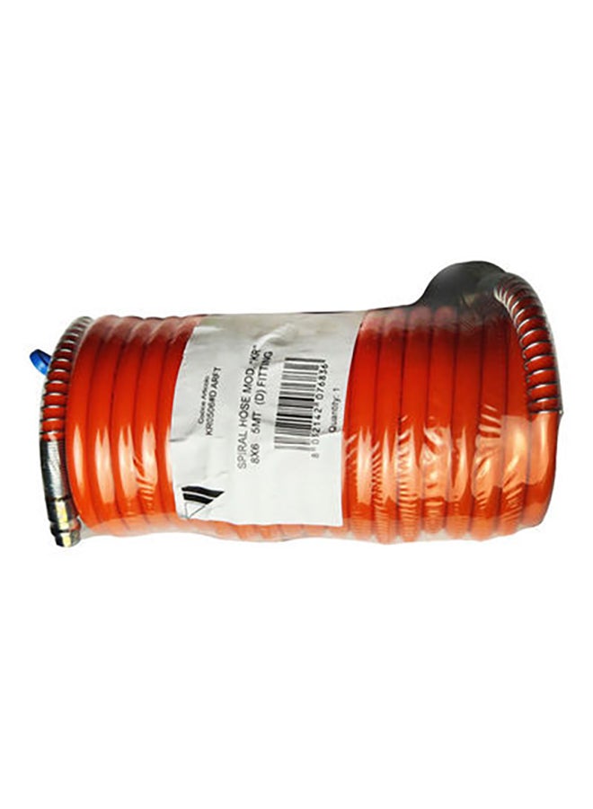 Gentlin Spiral Air Hose With Fittings Orange 5meter - Image 1