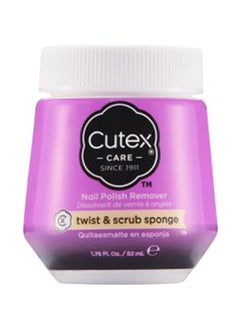1-Piece Nail Polish Remover Twist And Scrub Sponge Clear