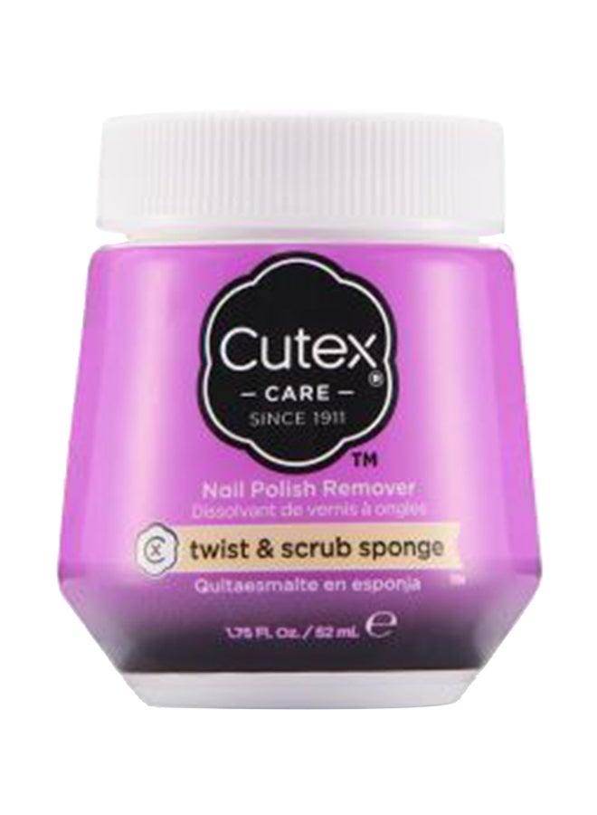كيوت إكس 1-Piece Nail Polish Remover Twist And Scrub Sponge Clear 